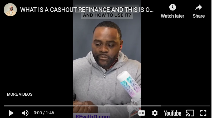 WHAT IS A CASHOUT REFINANCE AND THIS IS ONE WAY TO USE IT TO BUY PROPERTIES FASTER